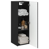 Vidaxl wand gemonteerde badkamerkast zwart 33 x 34,5 x 100 cm