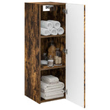 Vidaxl wand gemonteerde badkamerkast gerookt eiken 33 x 34,5 x 100 cm
