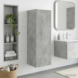 Vidaxl wand gemonteerde badkamerkast betongrijs 33 x 34,5 x 60 cm