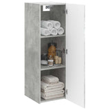 Vidaxl wand gemonteerde badkamerkast betongrijs 33 x 34,5 x 60 cm