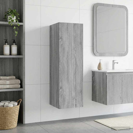 Vidaxl wand gemonteerde badkamerkast grijs sonoma 33 x 34,5 x 60 cm