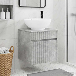 Vidaxl wandgemonteerde wastafelmeubel betongrijs 49 x 44,5 x 66,5 cm