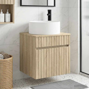 Vidaxl wandgemonteerde wastafelmeubel sonoma eiken 49 x 44,5 x 65,5 cm