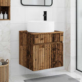 Vidaxl wandgemonteerde wastafelmeubel oud hout 49 x 44,5 x 65,5 cm