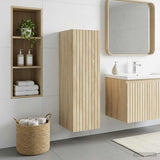 Vidaxl wand gemonteerde badkamerkast sonoma eiken 33 x 34,5 x 100 cm