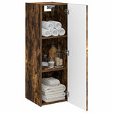 Vidaxl wand gemonteerde badkamerkast gerookt eiken 33 x 34,5 x 100 cm