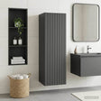 Vidaxl wand gemonteerde badkamerkast zwart 33 x 34,5 x 60 cm