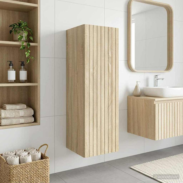 Vidaxl wand gemonteerde badkamerkast sonoma eiken 33 x 34,5 x 60 cm