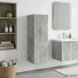 Vidaxl wand gemonteerde badkamerkast betongrijs 33 x 34,5 x 60 cm