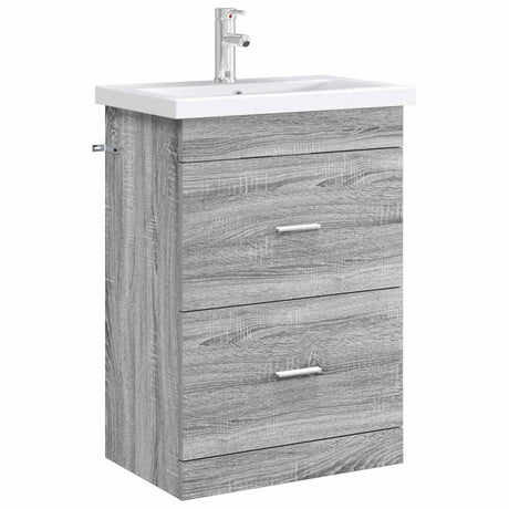 Vidaxl badkamer onder wasbak kast grijs sonoma 56 x 37,5 x 81 cm