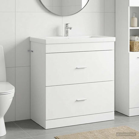 Vidaxl badkamer onder wasbak kast wit 78,5 x 37,5 x 81 cm bewerkt hout
