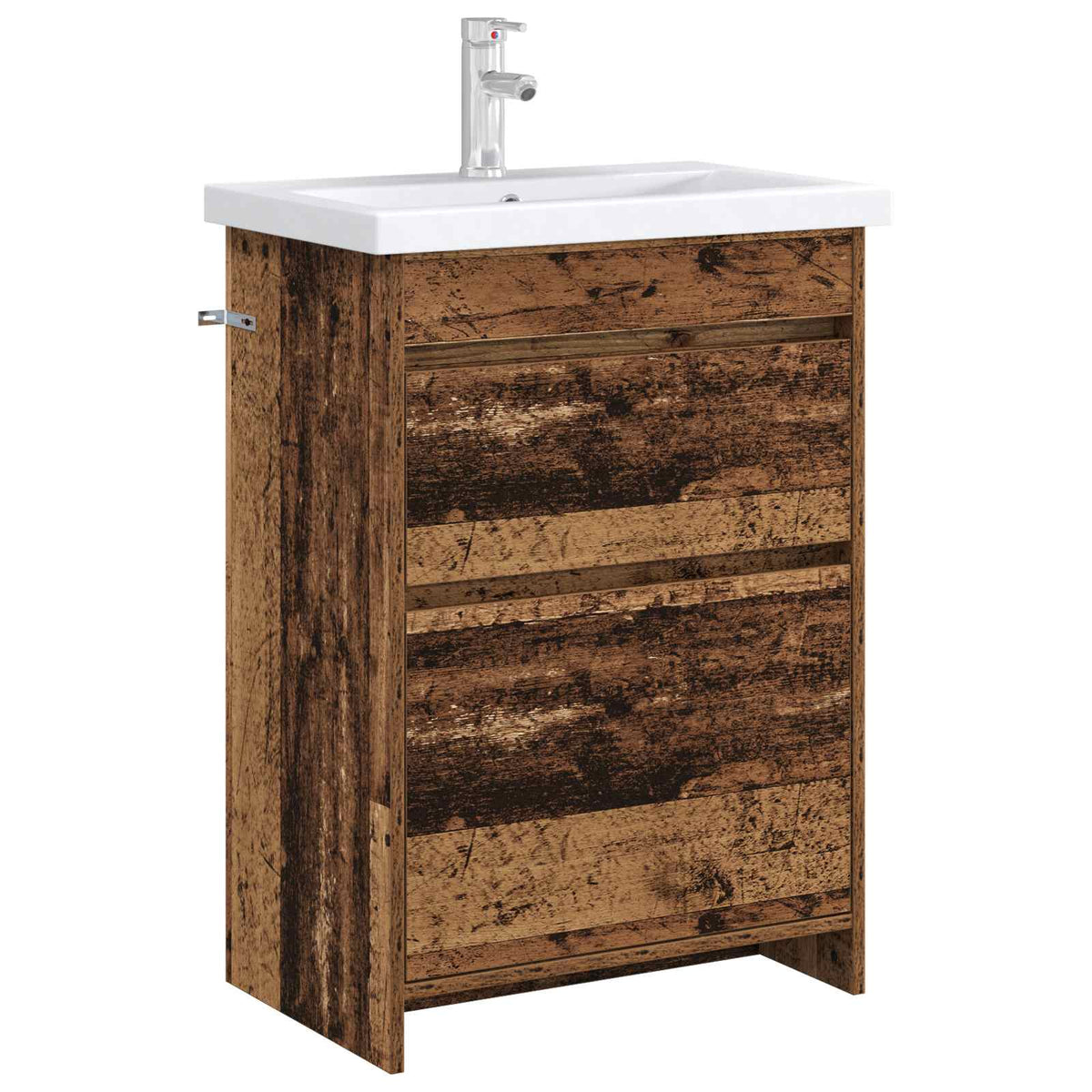 Vidaxl badkamer onder wasbak kast oud hout 56 x 37,5 x 81 cm