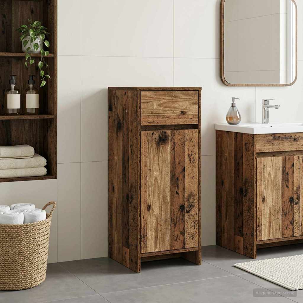 Vidaxl badkamerkast oud hout 35 x 36,5 x 85 cm bewerkt hout