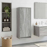 Vidaxl wandgemonteerde wastafelmeubel grijs sonoma 35 x 20 x 81 cm
