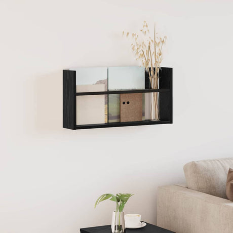 Vidaxl tijdschrift rek zwart eiken 60 x 12 x 30 cm bewerkt hout