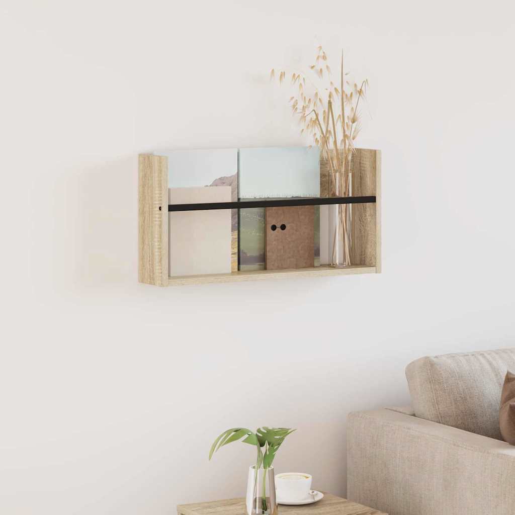 Vidaxl tijdschrift rek sonoma eiken 60 x 12 x 30 cm bewerkt hout