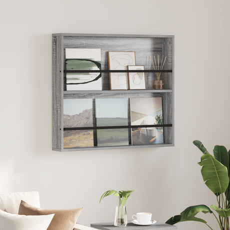 Vidaxl tijdschrift rek grijs sonoma 80 x 12 x 70 cm bewerkt hout