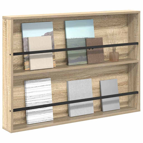Vidaxl tijdschrift rek sonoma eiken 100 x 12 x 70 cm bewerkt hout