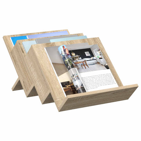 Vidaxl tijdschrift rek sonoma eiken 53 x 40 x 28,5 cm bewerkt hout