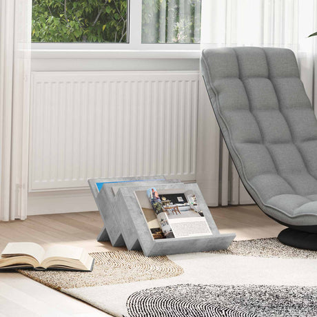 Vidaxl tijdschrift rek concerte grijs 53 x 40 x 28,5 cm bewerkt hout