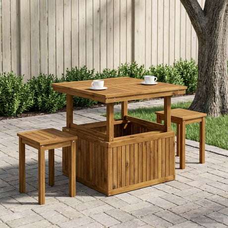 Vidaxl tuinfoto tafel massief acaciahout hoogte verstelbaar naturel