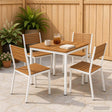 Vidaxl tuindiner tafel natuurlijk en wit 70 x 68,5 x 75 cm
