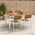 Vidaxl tuindiner tafel natuurlijk en wit 108,5 x 55 x 75 cm
