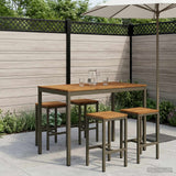 Vidaxl tuinbar tafel naarden natuurlijk en koffie 141 x 80,5 x 105 cm