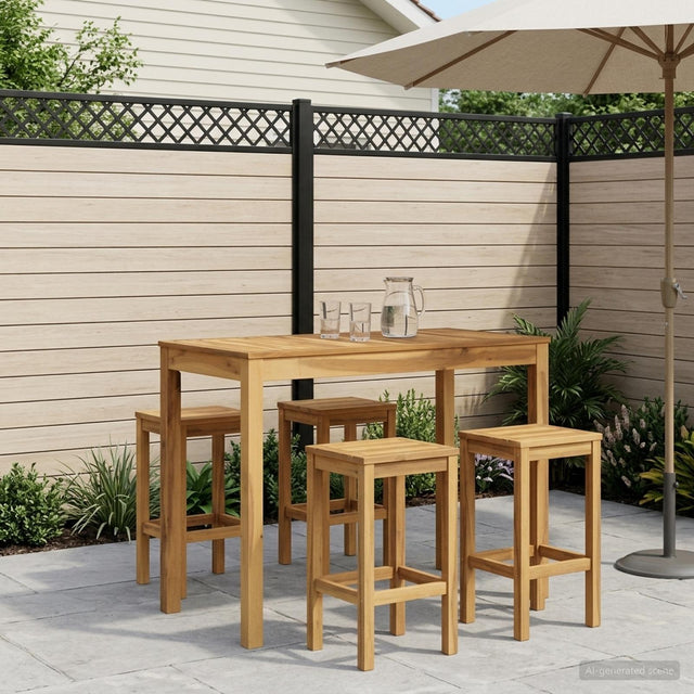 Vidaxl tuinbar tafel wit 108,5 x 55 x 105 cm massief acaciahout