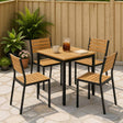 Vidaxl tuindiner tafel wit en zwart 60 x 60,5 x 75 cm