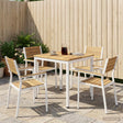Vidaxl tuindiner tafel wit 60 x 60,5 x 75 cm massief acaciahout