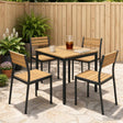 Vidaxl tuindiner tafel wit en zwart 70 x 68,5 x 75 cm