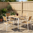 Vidaxl tuindiner tafel wit 70 x 68,5 x 75 cm massief acaciahout
