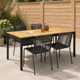 Vidaxl tuindiner tafel wit en zwart 180 x 88,5 x 75 cm
