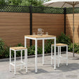 Vidaxl tuinbar tafel naarden wit 70 x 68,5 x 105 cm massief acaciahout