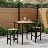 Vidaxl tuinbar tafel naarden wit en zwart 80 x 80,5 x 105 cm