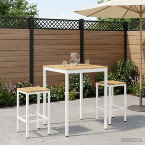 Vidaxl tuinbar tafel naarden wit 80 x 80,5 x 105 cm massief acaciahout