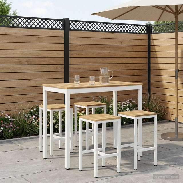 Vidaxl tuinbar tafel naarden wit 108,5 x 55 x 105 cm