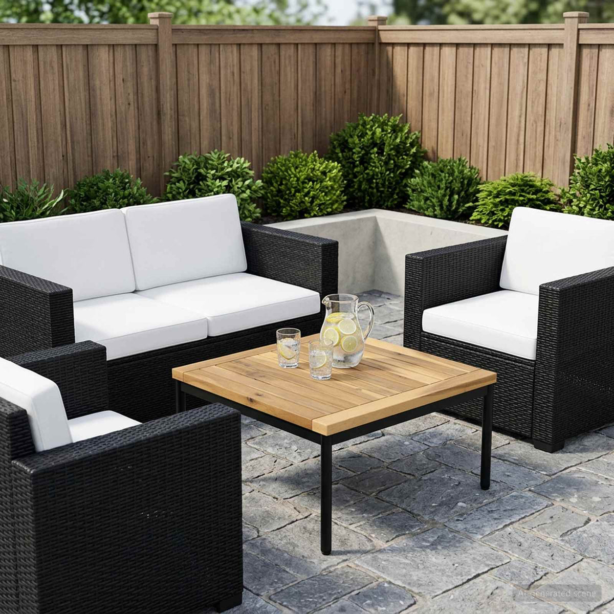 Vidaxl tafelblad 48,5 x 49 x 2 cm rechthoekig massief acaciahout wit
