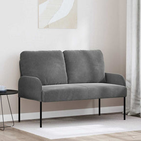 Vidaxl banken met kussen 110cm donkergrijs multiplex