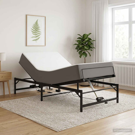 Vidaxl elektrisch verstelbaar bedframe zwart 75 x 190 cm staal