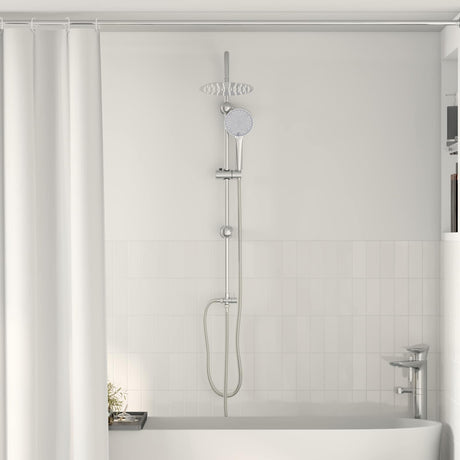 Vidaxl douche systeem zilver 47 x 20 x 95 cm roestvrij staal