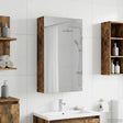 Vidaxl badkamer spiegelkast gerookt eiken 30 x 10,5 x 50 cm