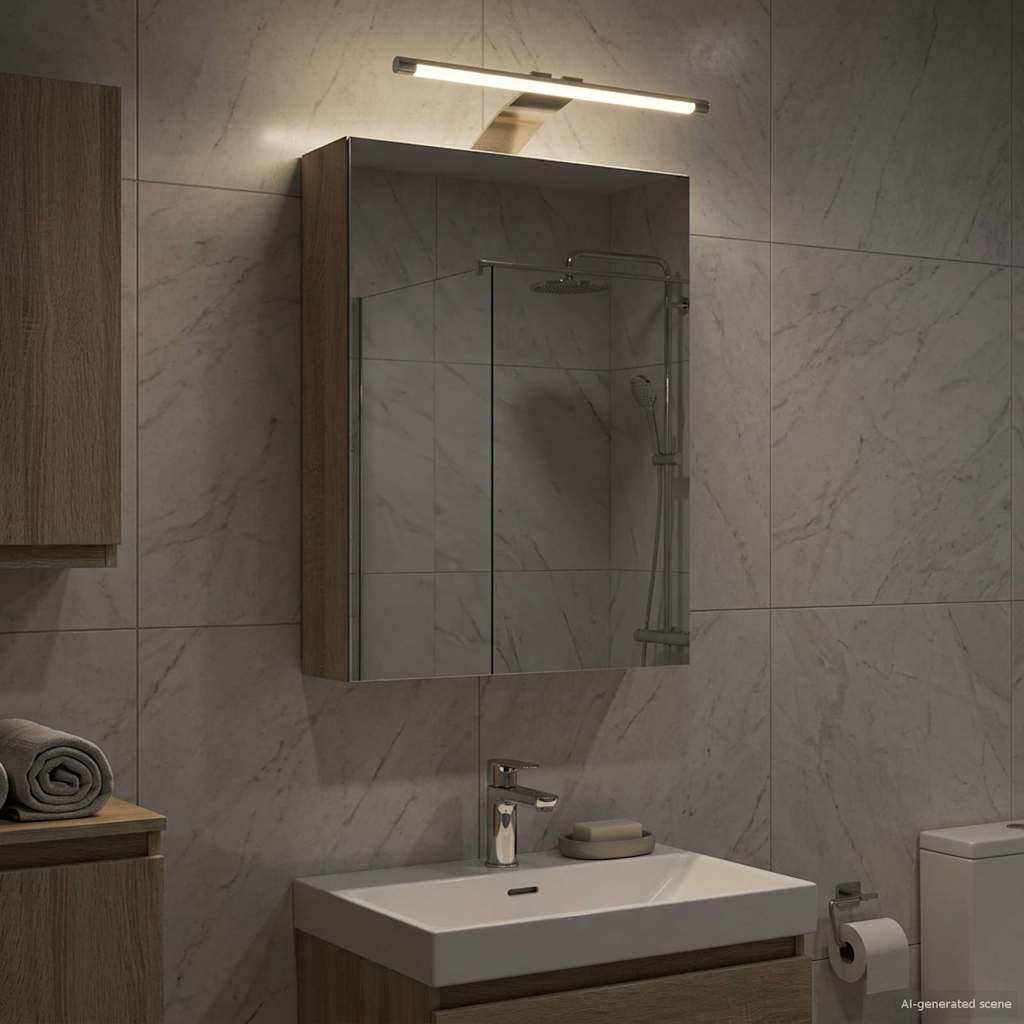 Vidaxl badkamer spiegelkast sonoma eiken 30 x 10,5 x 50 cm