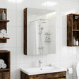 Vidaxl badkamer spiegelkast gerookt eiken 40 x 10,5 x 60,5 cm