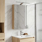 Vidaxl badkamer spiegelkast sonoma eiken 40 x 10,5 x 60,5 cm