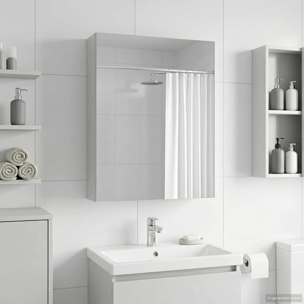 Vidaxl badkamer spiegelkast wit 50 x 14,5 x 70 cm bewerkt hout