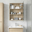 Vidaxl badkamer spiegelkast sonoma eiken 50 x 14,5 x 70 cm