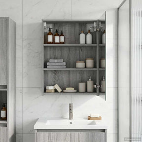 Vidaxl badkamer spiegelkast grijs sonoma 50 x 14,5 x 70 cm