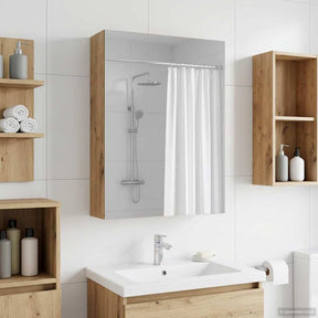 Vidaxl badkamer spiegelkast artisanaal eiken 50 x 14,5 x 70 cm